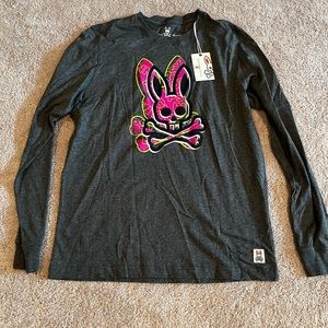 Psycho Bunny mens Ravensdale long sleeve graphic tee. NEW with tags